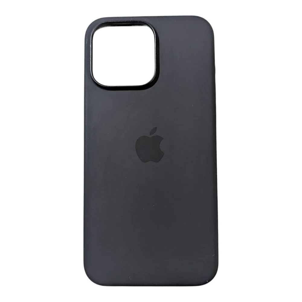 V6-Poly Apple Silicone Case with MagSafe for iPhone 15 Pro Max - Black (Crack) ⬇
